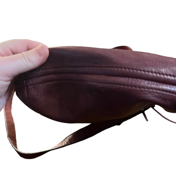 B Makowsky Purple Leather Tassel Small Bag - Picture 6 of 9